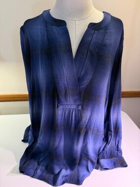 J. Jill Navy Blue V-Neck Long Sleeve Tunic